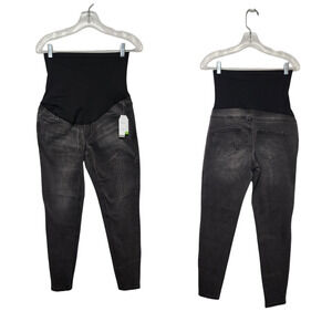 TIME AND TRU FULL PANEL MATERNITY SKINNY JEANS SIZE SMALL (4-6) Black